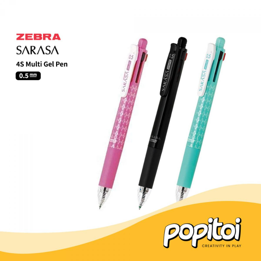

Zebra Sarasa 4S MultiGelPen0.5mm Ballpoint Pulpen Pensil Fungsi Warna Warni Pencil Mechanic Mekanik