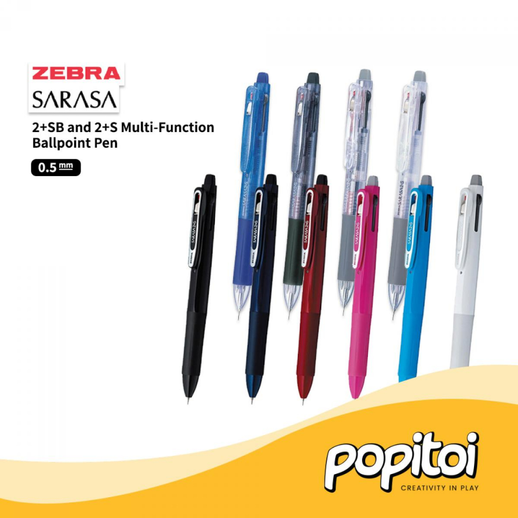 

Zebra Sarasa 2+SB and 2+S Multi Function Ballpoint Pen 0.5 mm Pulpen Fungsi 2S 2SB