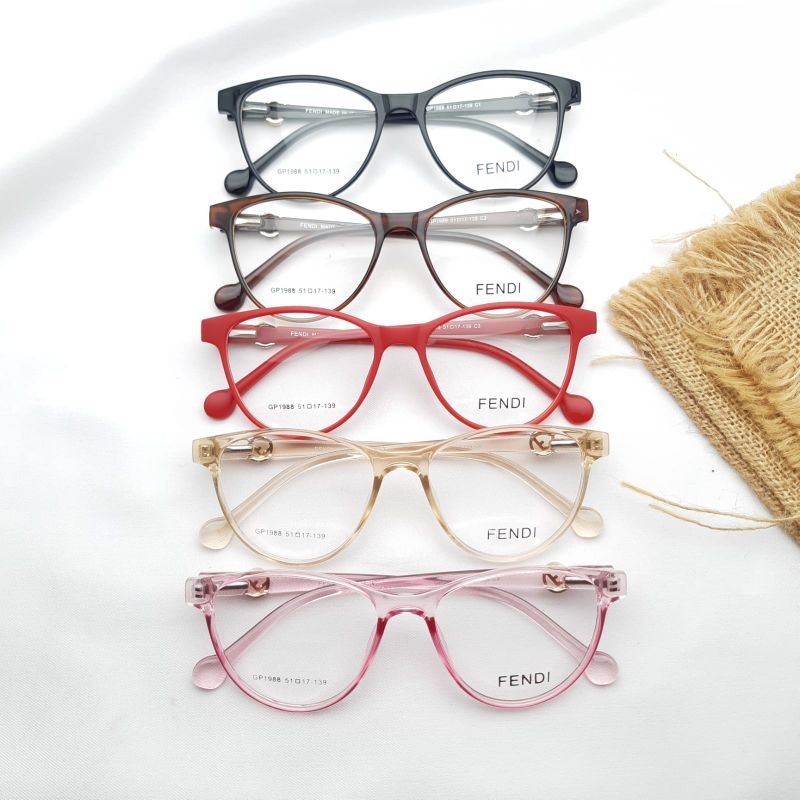 nnkacamata frame oval plastik pria wanita 1988