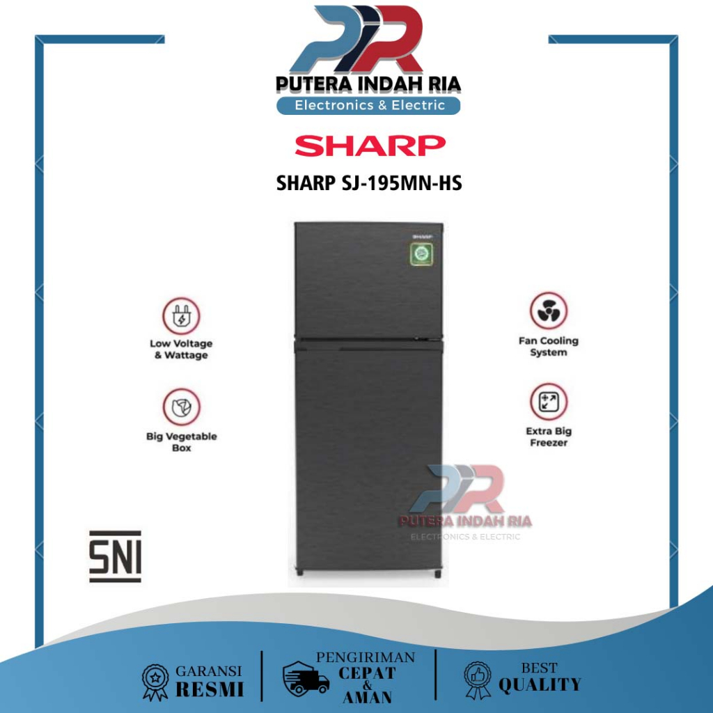 Kulkas / Lemari Es 2 Pintu SHARP SJ-195MN-HS / SJ-195MN-HS