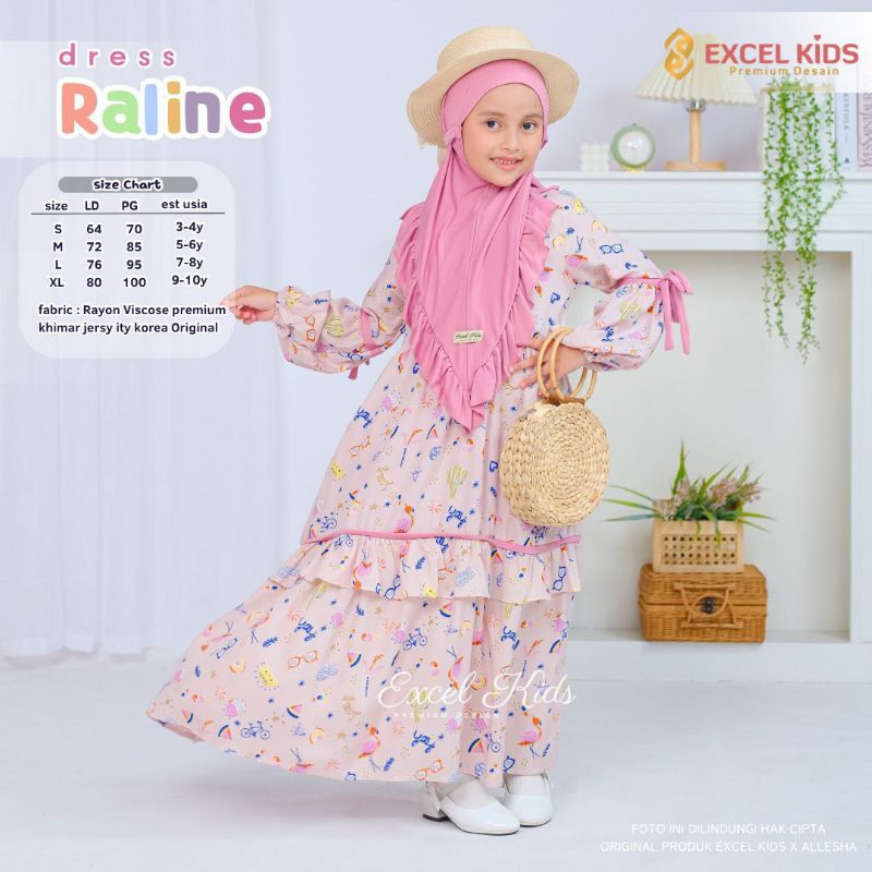 ERISA AURA AYANA RALINE SYARII DRESS KIDS || GAMIS INCLUDE JILBAB