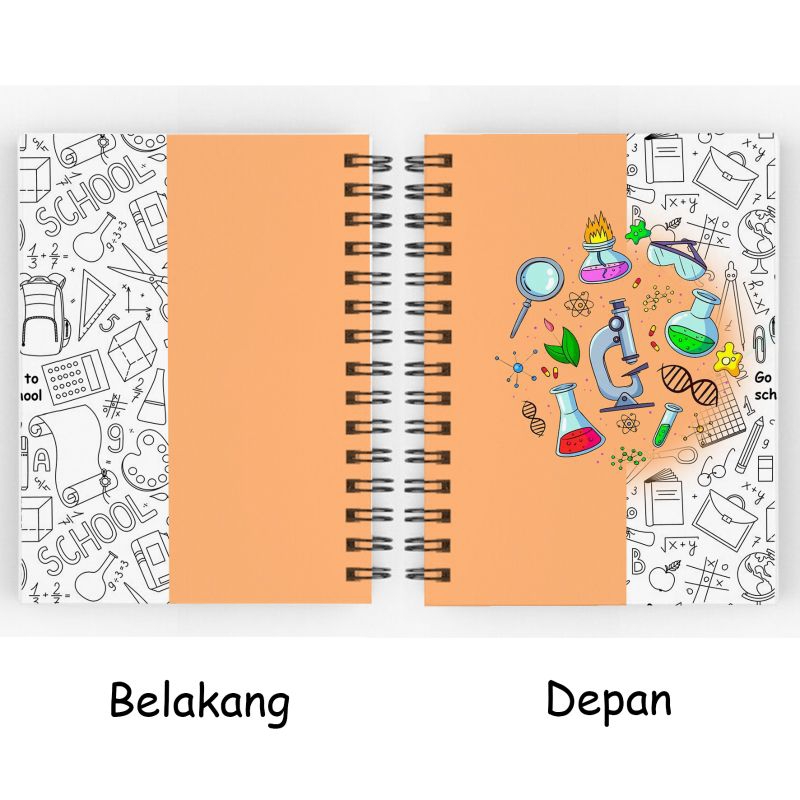 

Notebook A6 buku student science sains Spiral ring diary