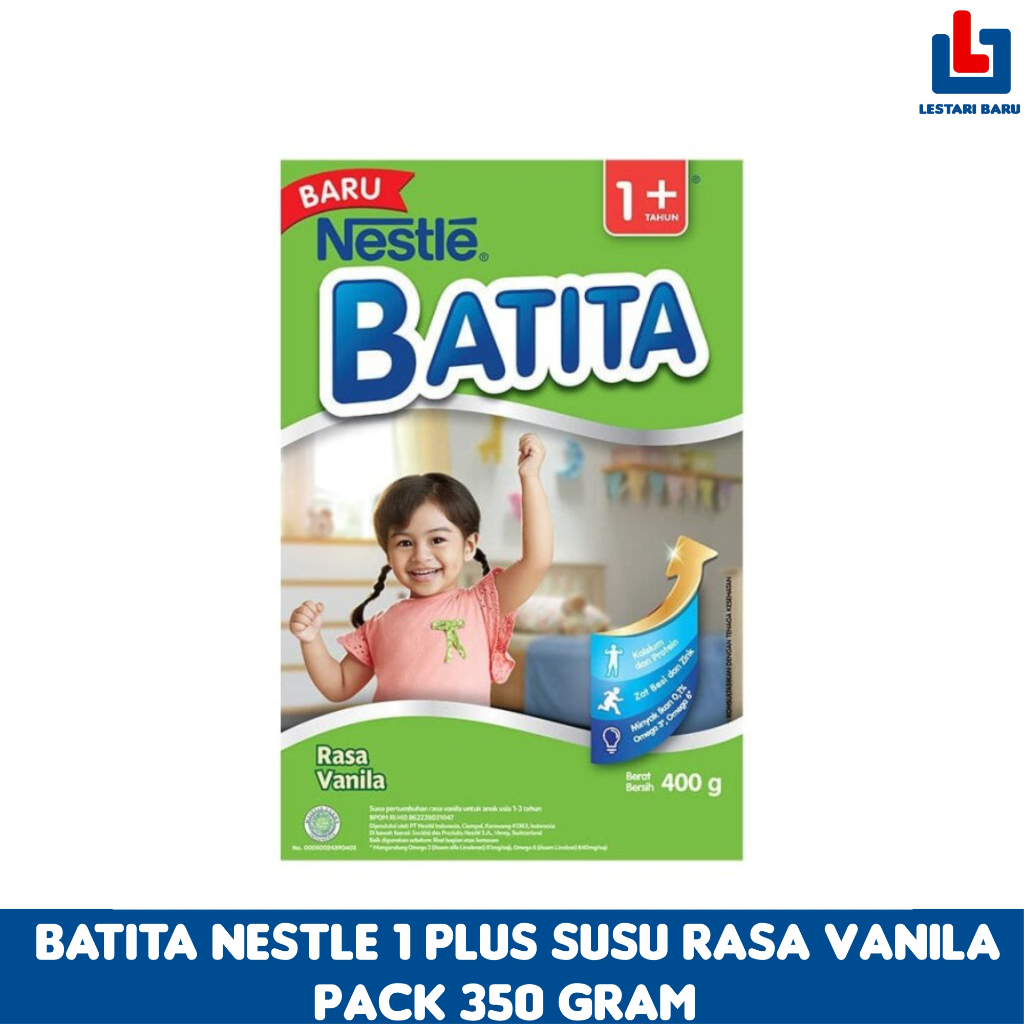 

Batita Nestle 1 Plus Susu Rasa Vanila Kemasan Pack 350 Gram