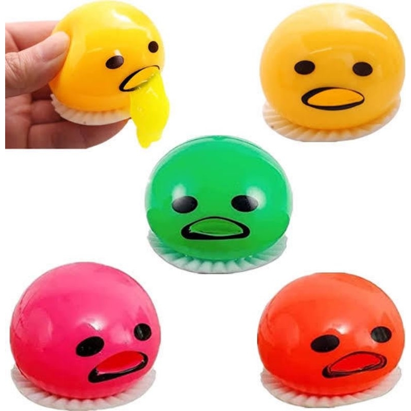 Slime squishy emoji muntah telur