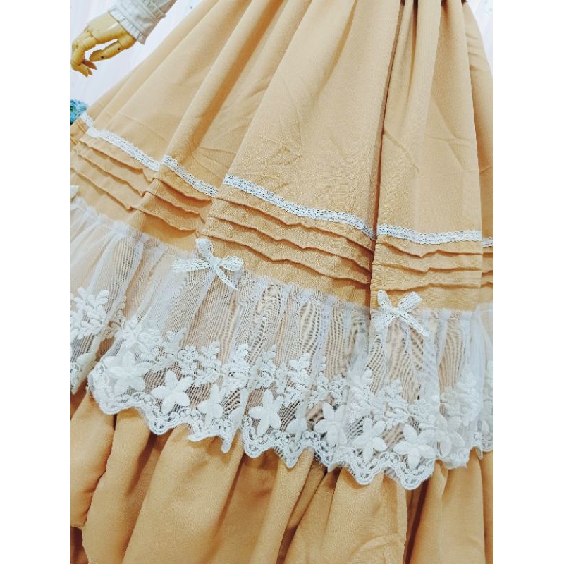 rok lolita mori korea japanese style vintage panjang premium