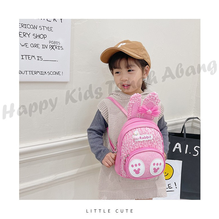 TAS RANSEL ANAK TK LUCU KEKINIAN MOTIF RABBIT TAS MINI ANAK CEWEK IMPORT BERKUALITAS