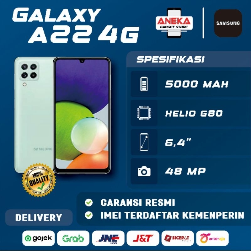 Samsung A22 4G 6GB/128GB Garansi Resmi SEIN
