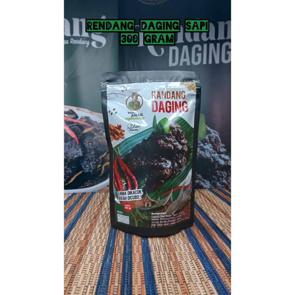 

RENDANG DAGING SAPI ASLI PADANG - 300 gr