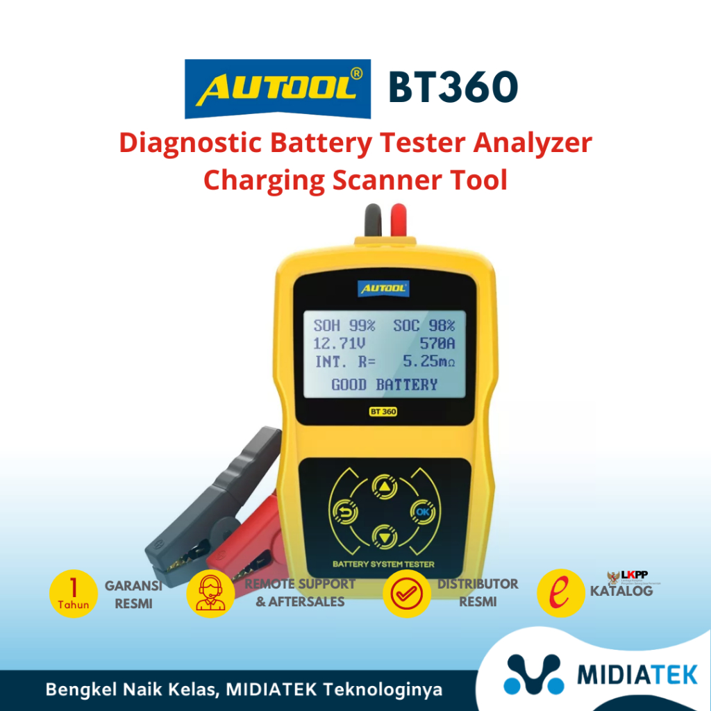 AUTOOL BT360 12V Car Battery Load Tester