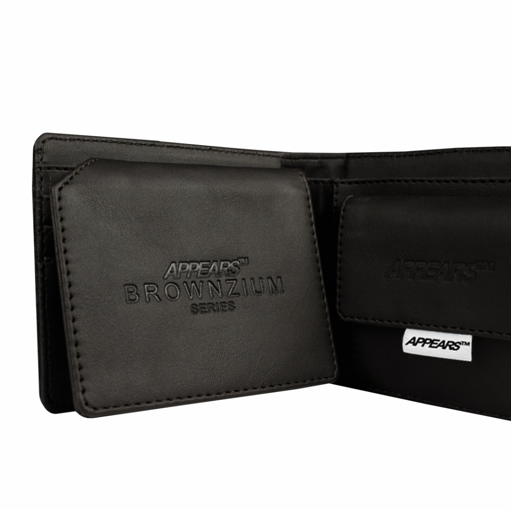 RB Appearstm - (Brownzium Carbon) Wallet Dompet Dompet Lipat Dompet Pria Wanita