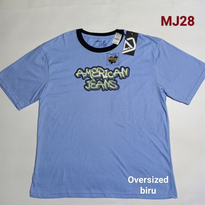 Oversized Jumbo, Kaos Pria Lengan Pendek T Shirt Merek American Jeans Branded Matahari Original