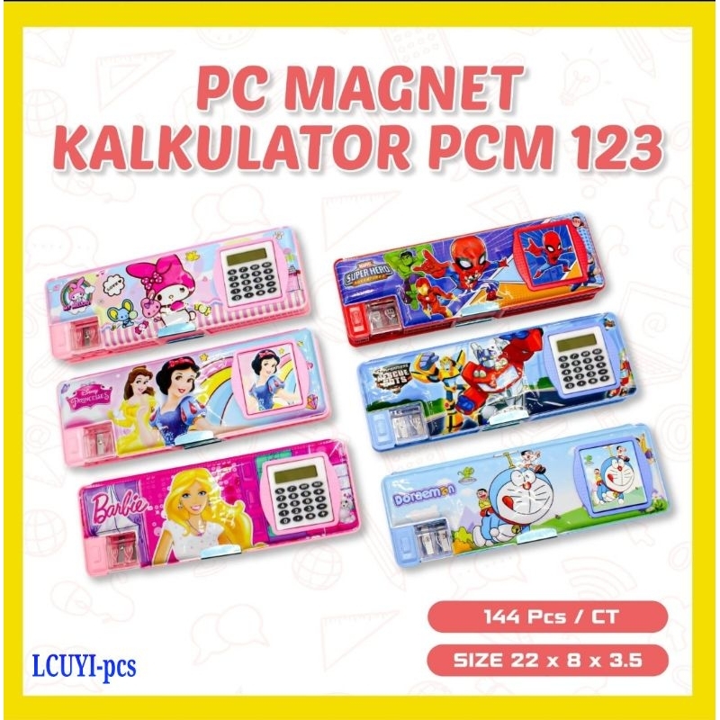 

Kotak Pensil Magnet + Kalkulator dan Rautan PbII-A