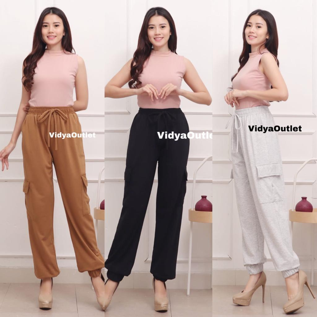 Celana Mozza 2271 - Jogger Panjang Babytery - Bawahan Wanita - Pinggang Full Karet
