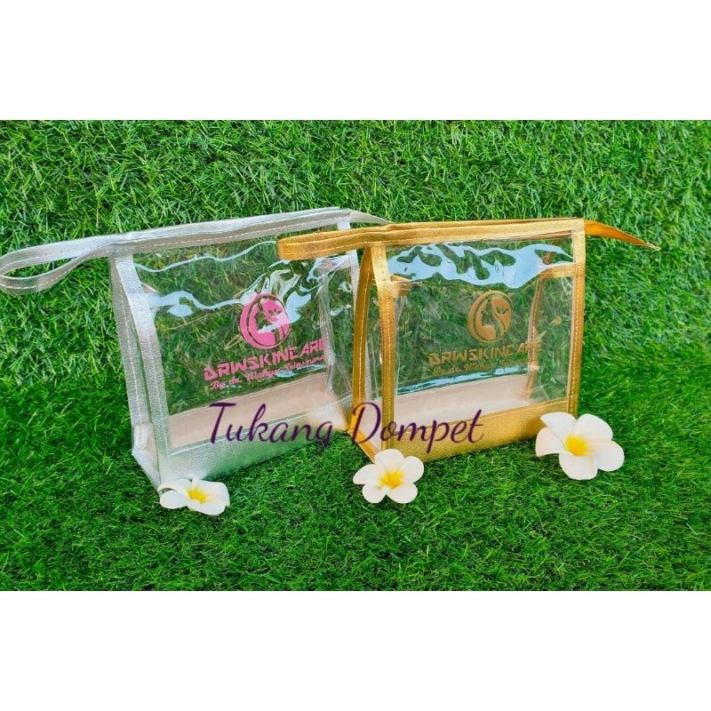 pouch Drw Skincare tas makeup dompet mika kosmetik pouch gold