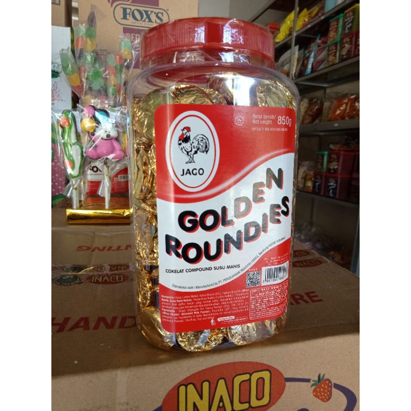 

Golden Roundies Chocolate Coin Snack Coklat Koin Gurih Coklat jago koin Besar 850gr