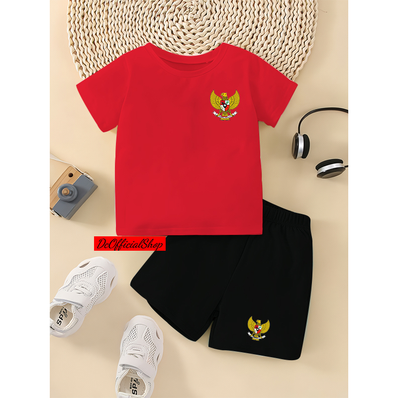 DC BAJU ANAK SETELAN GARUDA MERDEKA HUT RI 17 AGUSTUS / SET BAJU ANAK LAKI LAKI DAN PEREMPUAN 17 AGU