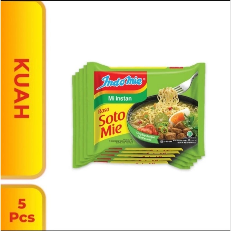 

Paket Indomie Soto isi 5pcs