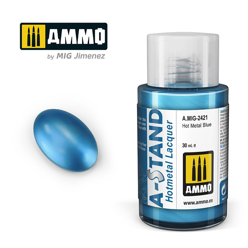 

AMIG2421 A-STAND : Hot Metal Blue - Lacquer Alclad II
