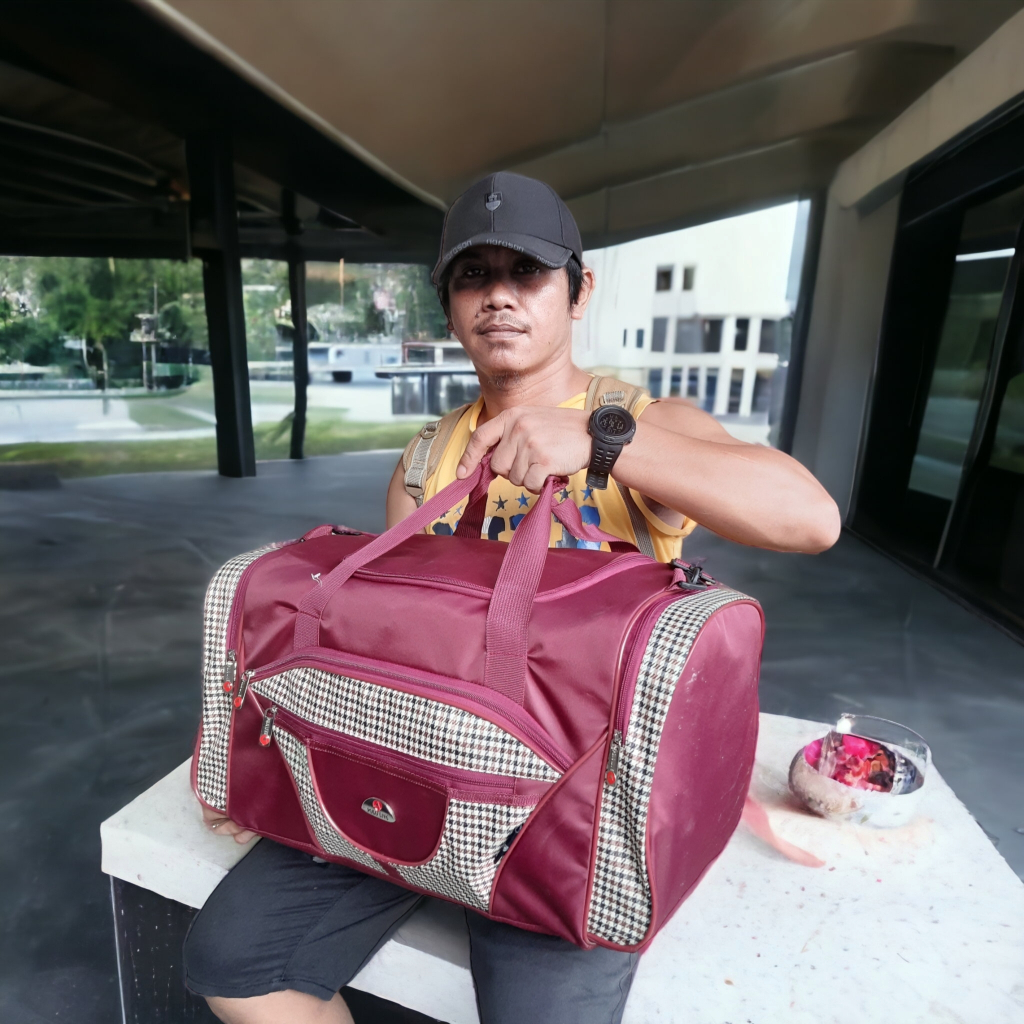 Polo Live Tas Pakaian /Travel bag Tas Bepergian,Tas Baju Tas Jingjing dan Selempang Besar