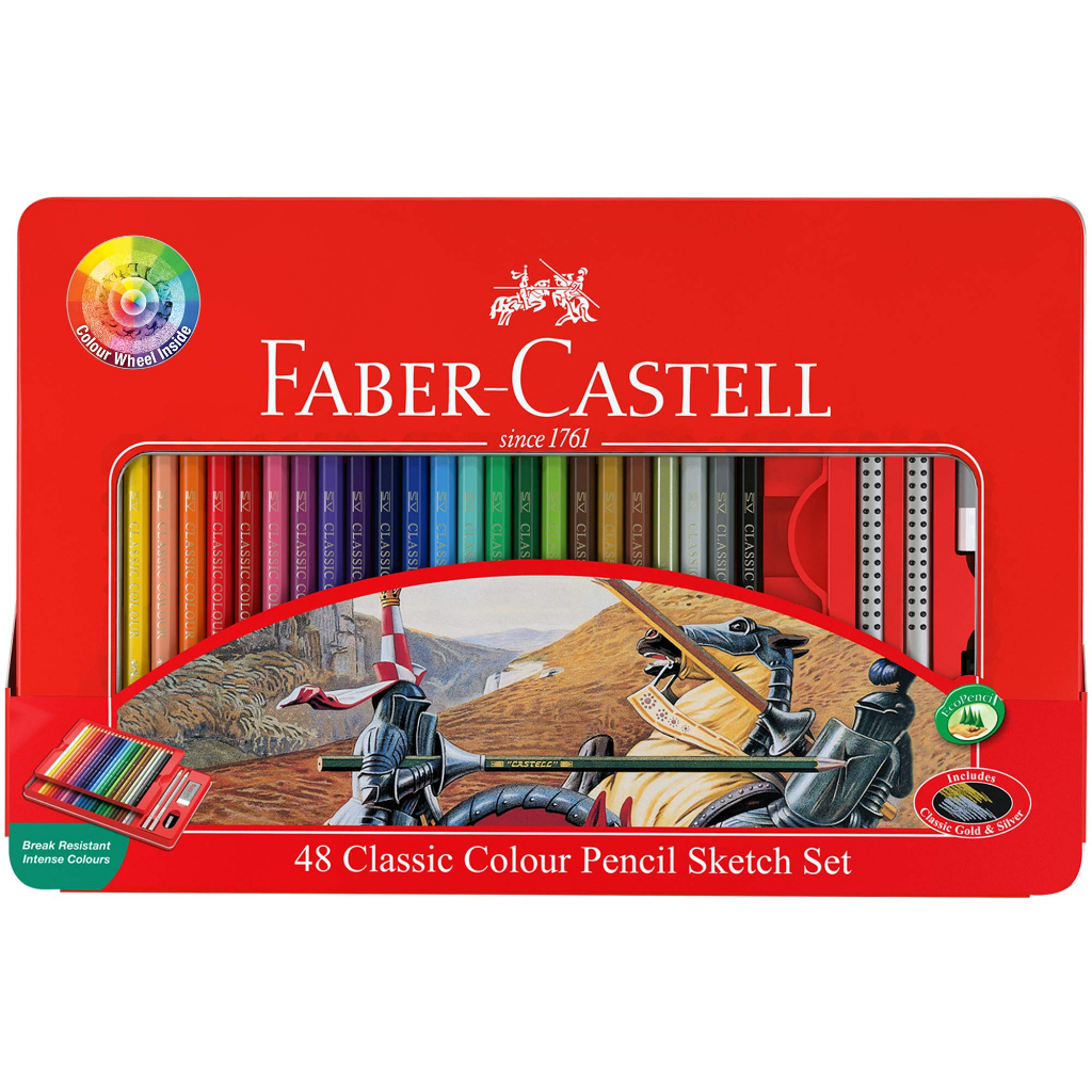 

RK Pensil Warna Faber Castell / Tin Case 48 Warna / Classic Colour Pencil / Souvenir Ulang Tahun