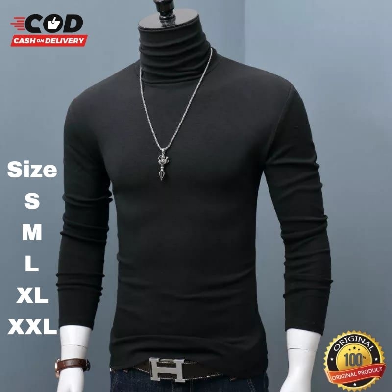 Baju Pria Turtleneck Distro Kaos Korea Turtle Neck Polos Kerah Tinggi Pria Wanita Korean Style
