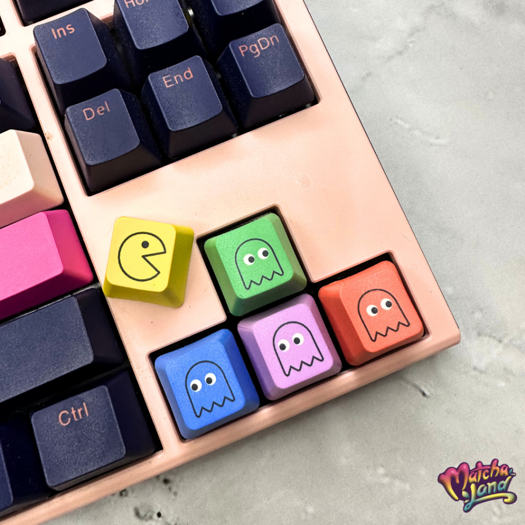 Keycaps Mechanical Keyboard Pacman 5pcs bahan PBT ; keycaps keyboard mekanik pacman | MatchaLand