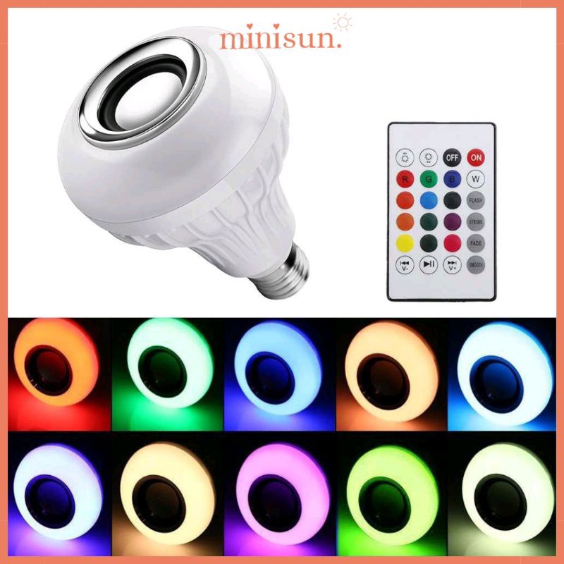 LED Music Bulb Bohlam Speaker Music Bluetooth 2in1 Lampu Speaker LED