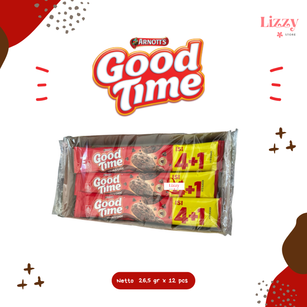 

Good Time Cookies Double Choc Arnott's Kemasan Box