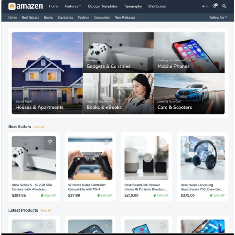 Jasa Pembuatan Website Blogspot Template Premium Amazen