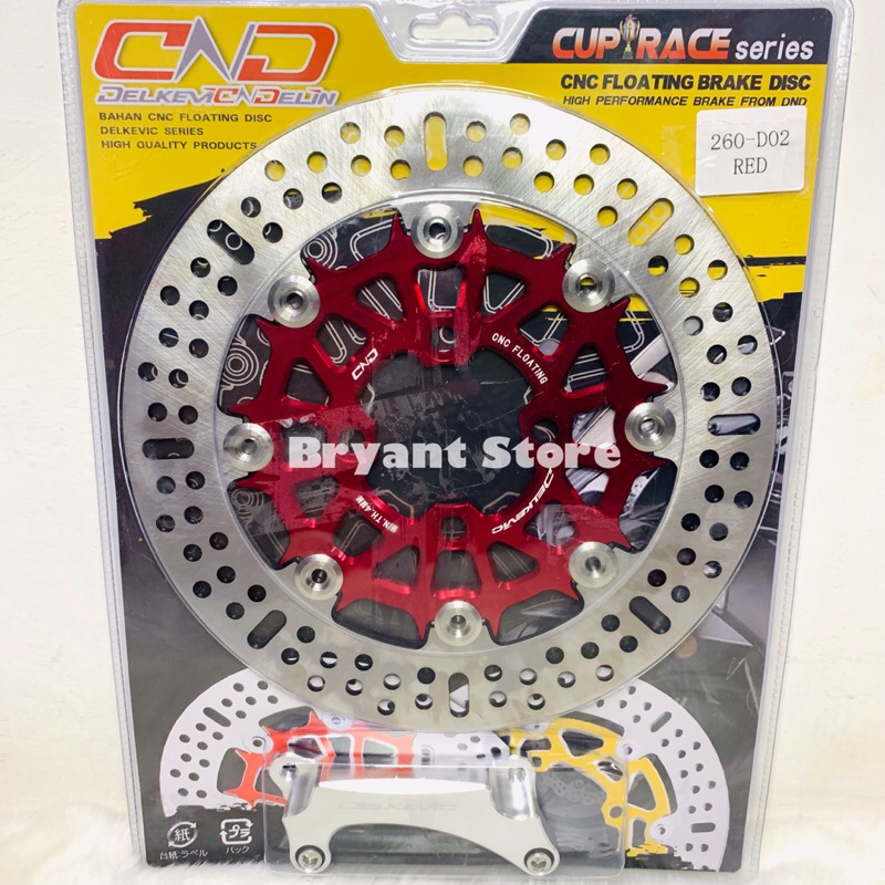 PIRINGAN CAKRAM DEPAN DELKEVIC 260MM D01 MIO SMILE XEON MIO SOUL DCNC FLOATING BRAKE DISK STANLESS HOLE LUBANG BAUT 4
