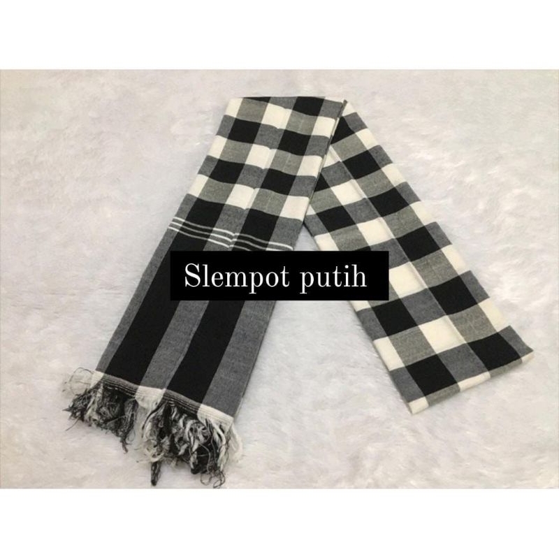 Selendang Rajut Bali|Selendang Poleng Katun Bali|Selempot Poleng Bali