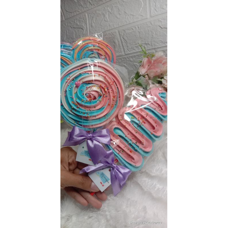 

LOLLIPOP MERINGUE RASA BUAH/meringue cookies/candy