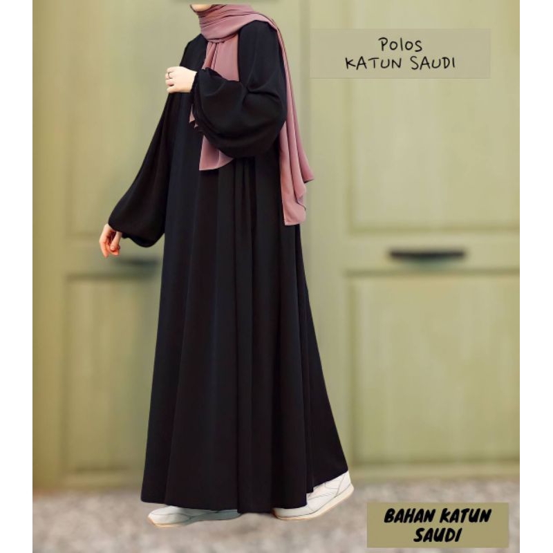ABAYA POLOS KATUN SAUDI/TERMURAH /jateblek