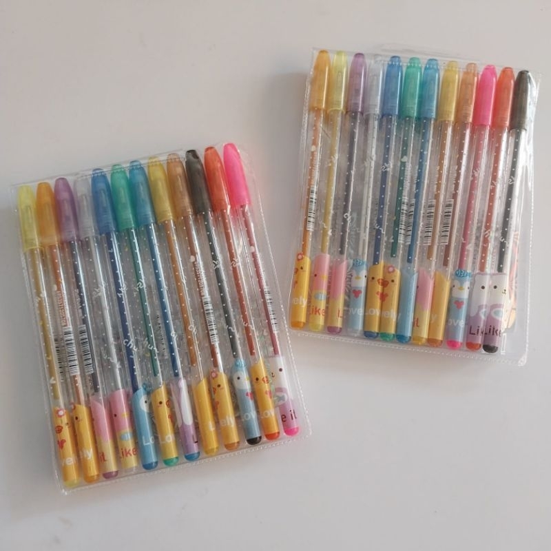

Glitter Pen 12 Warna/Pen Glitter Harga untuk 1 set isi 12 pcs
