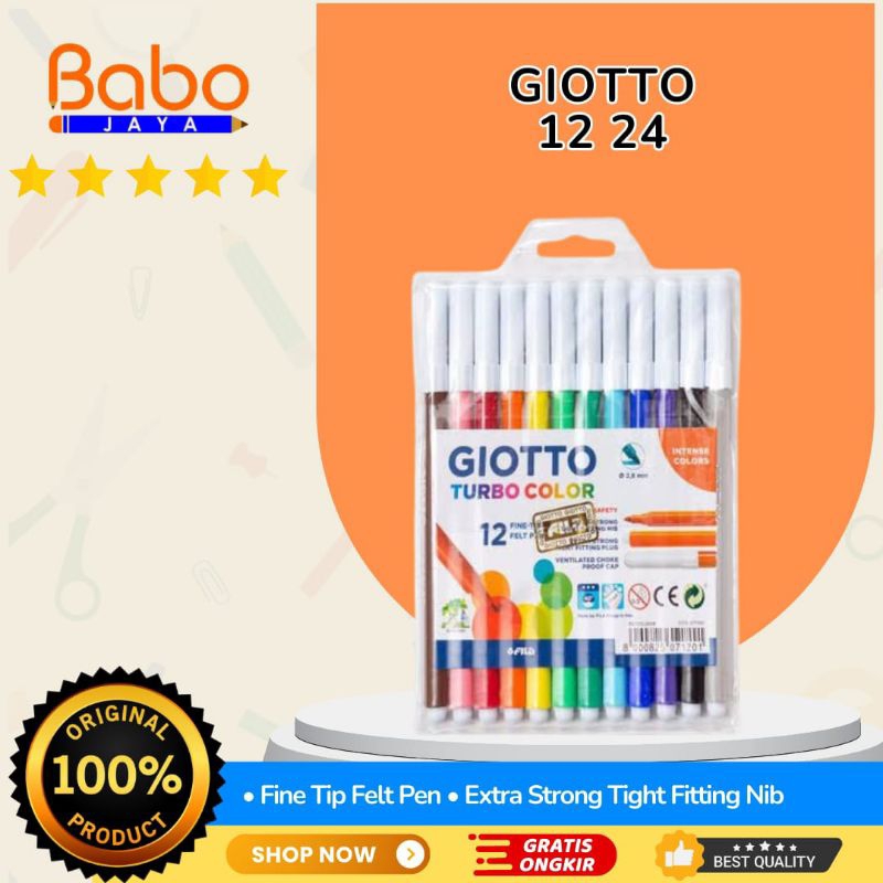 

BABO JAYA Spidol Giotto Turbo Colour . Spidol Set Yang Terbuat Dari Bahan Yang Tidak Berbahaya