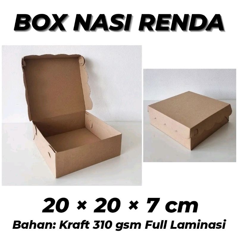 

(MIN ORDER 25 PCS) DUS CATERING 20x20x7 LAMINASI / BOX NASI KOTAK / KOTAK ROTI KUE BOLU