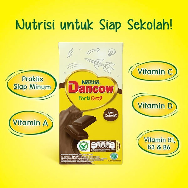 

Dancow Fortgiro Susu UHT Coklat Kemasan 180 ml