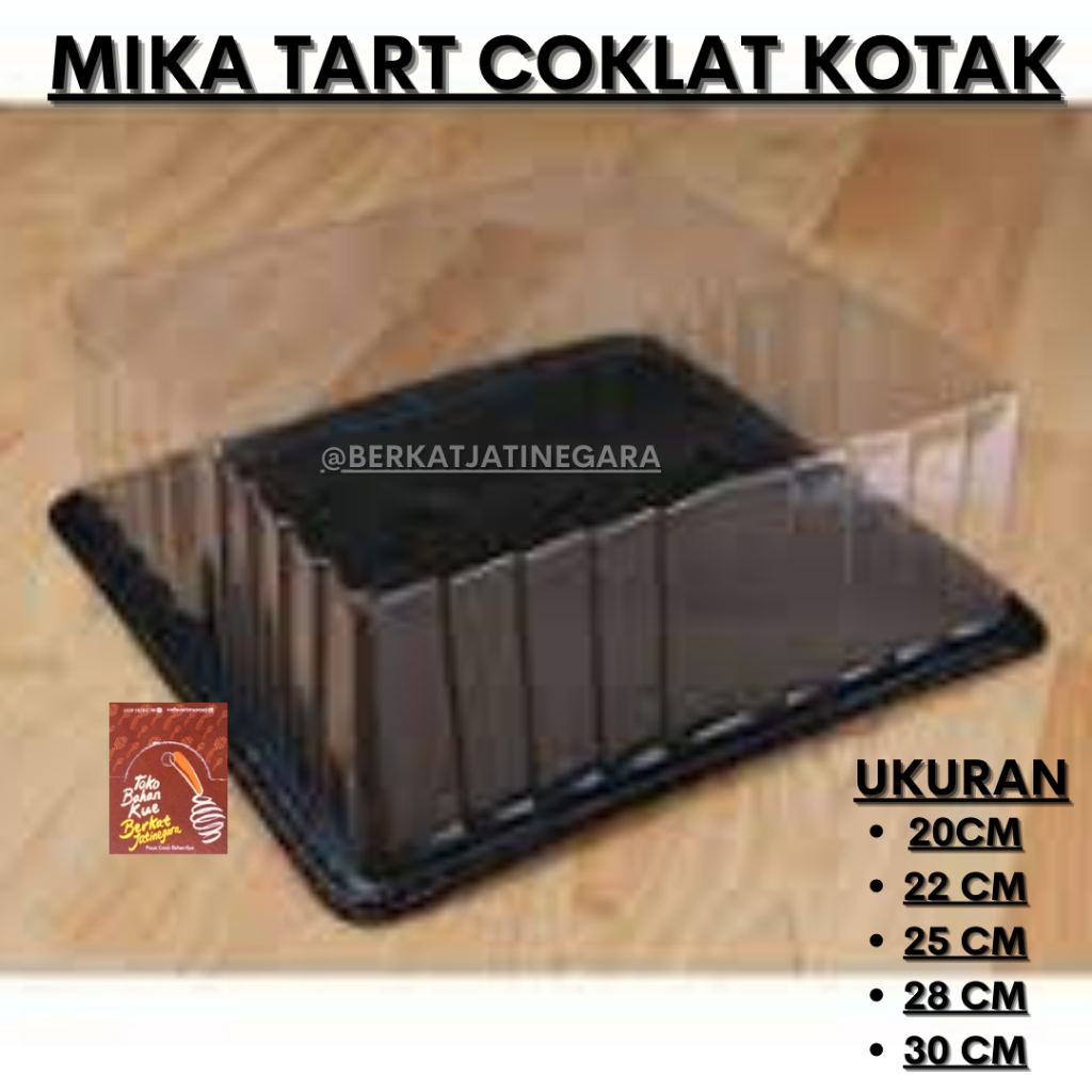 MIKA TART KOTAK COKLAT/ MIKA TART/ MIKA KUE DAN BOLU / PCS