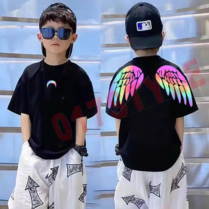 WING - Kaos Distro Anak Laki Laki Reflektive Rainbow Nyala - Kaos Anak Nyala - Tshirt Anak Katun Ade
