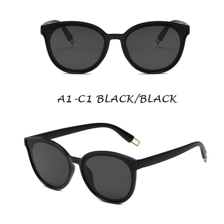 PL-H003 Korean Design Retro Mata Kucing Kacamata Hitam Wanita Sunglasses KM01