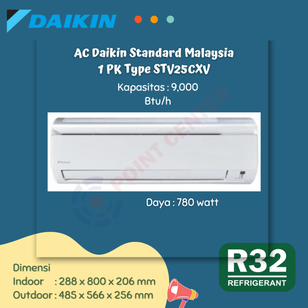 TERHEMAT AC DAIKIN STANDARD MALAYSIA 1 PK FTV25CXV14 / STV25CXV