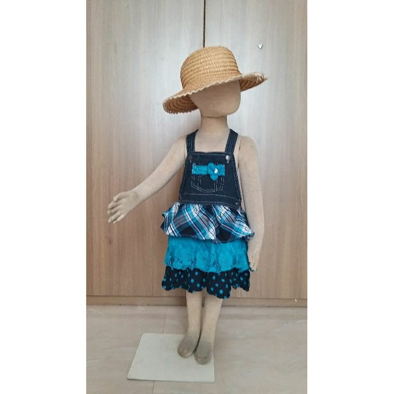 Dress Anak Biru Ruffle Luaran Prelove