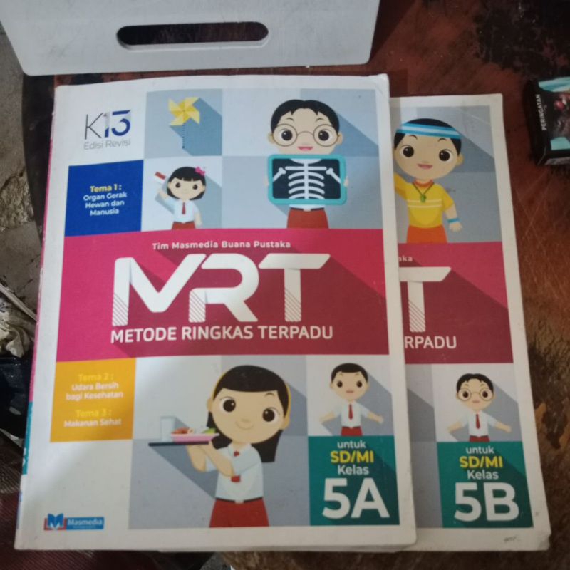 buku MRT (metode ringkas terpadu) SD kelas 5A+5B penerbit masmedia