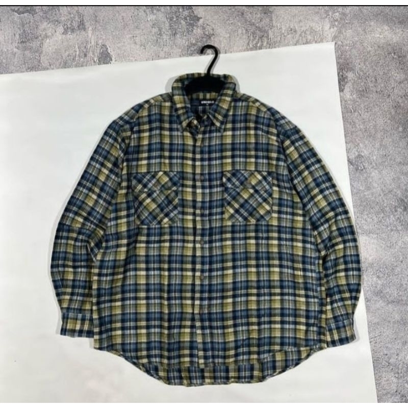 Kemeja Wol Flannel Uniqlo