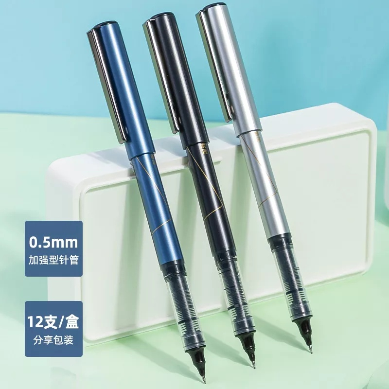 

Deli Roller Pen / Roller Gel Pen / Pulpen Roller 0.5mm Tinta Hitam Premium S1629 1 pcs