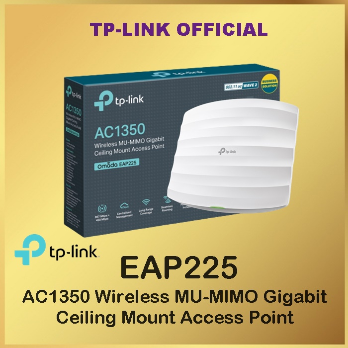 Tp-LIink EAP225 AC1350 Wireless Dual Band Gigabit Ceiling Mount EAP225