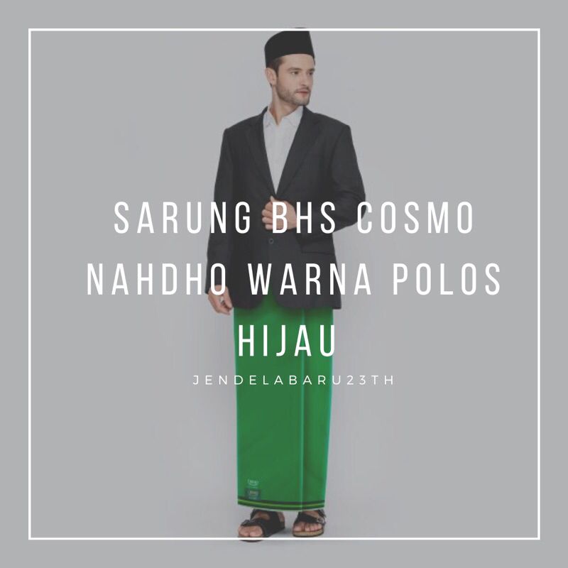 Sarung BHS Cosmo Nahdho Warna Polos Hijau