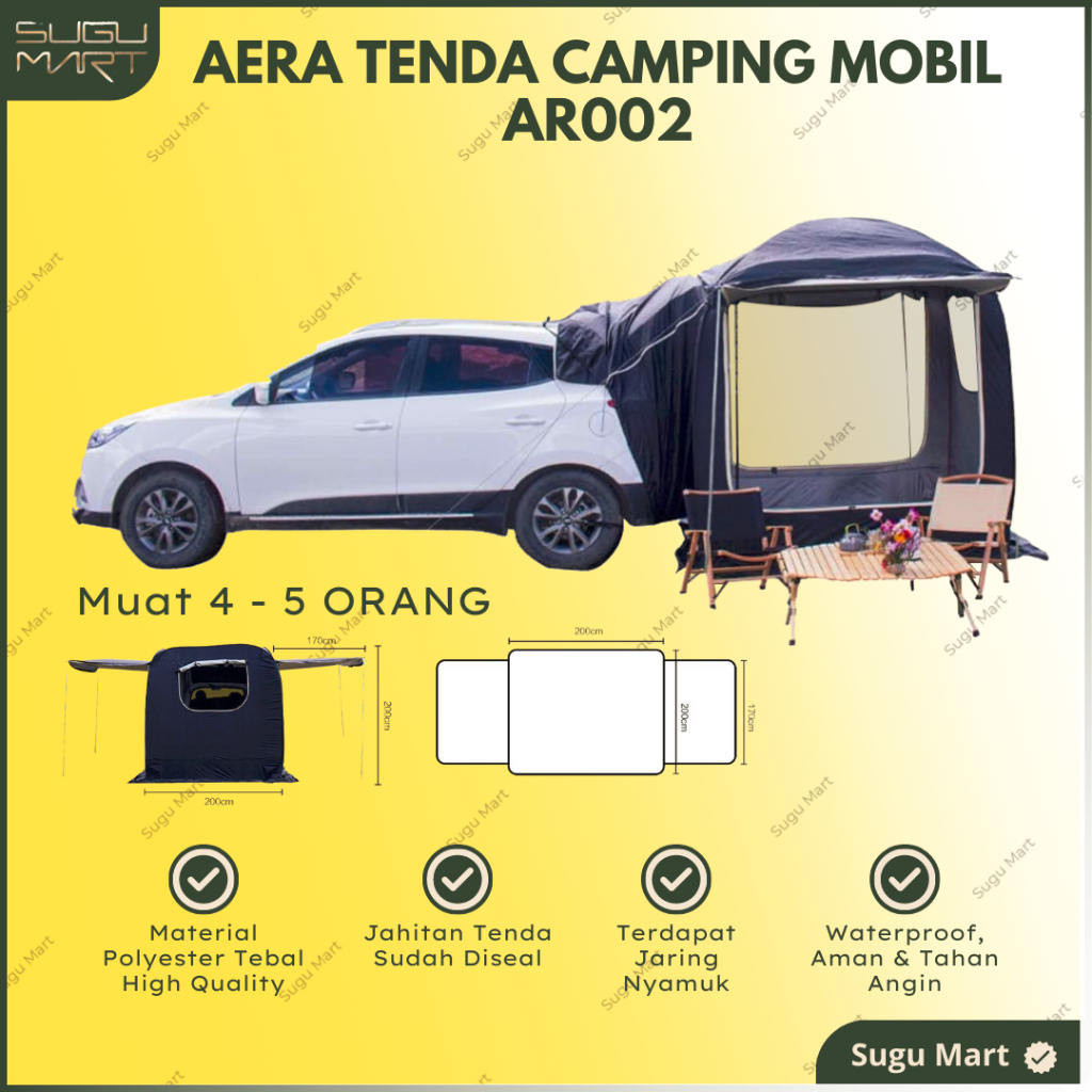 TENDA CAMPING MOBIL AR002 | TENDA CAMPING MOBIL OUTDOOR | CAMPERVAN CAR TENT | TENDA MOBIL OUTDOOR