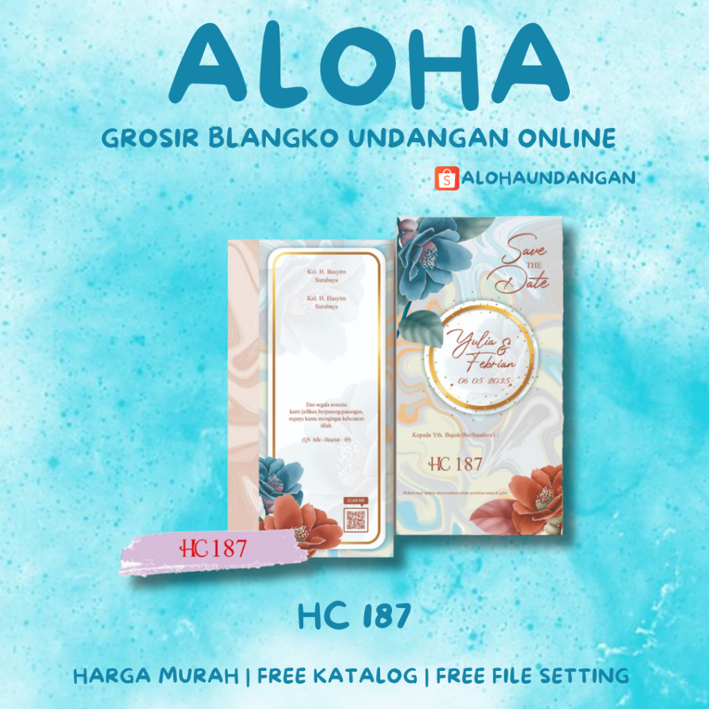 BLANGKO UNDANGAN NIKAH MURAH HC 187 | Aloha Undangan