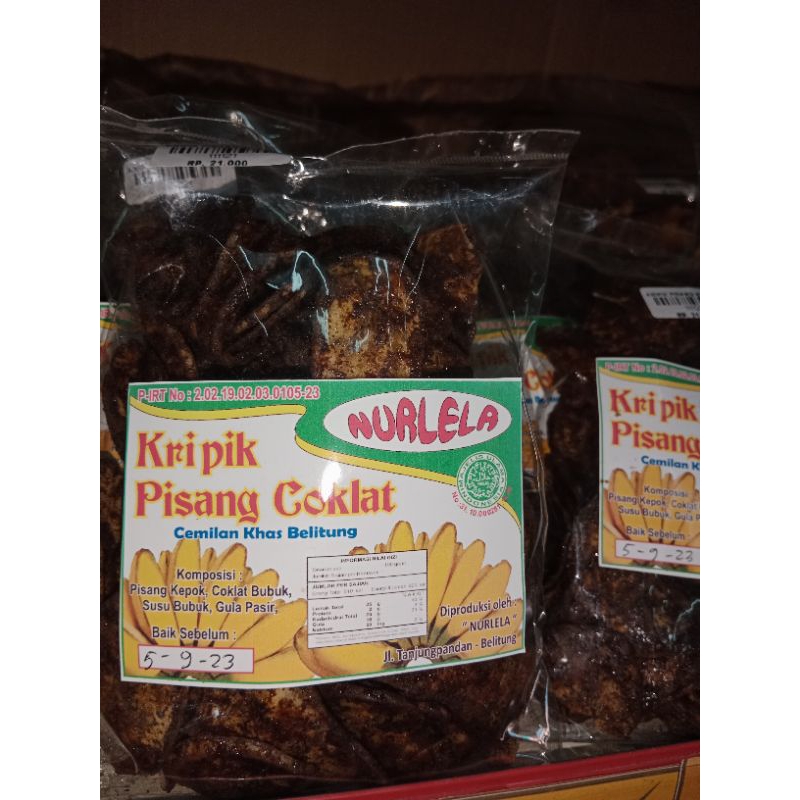 

keripik buah kripik pisang coklat Nurlela belitung